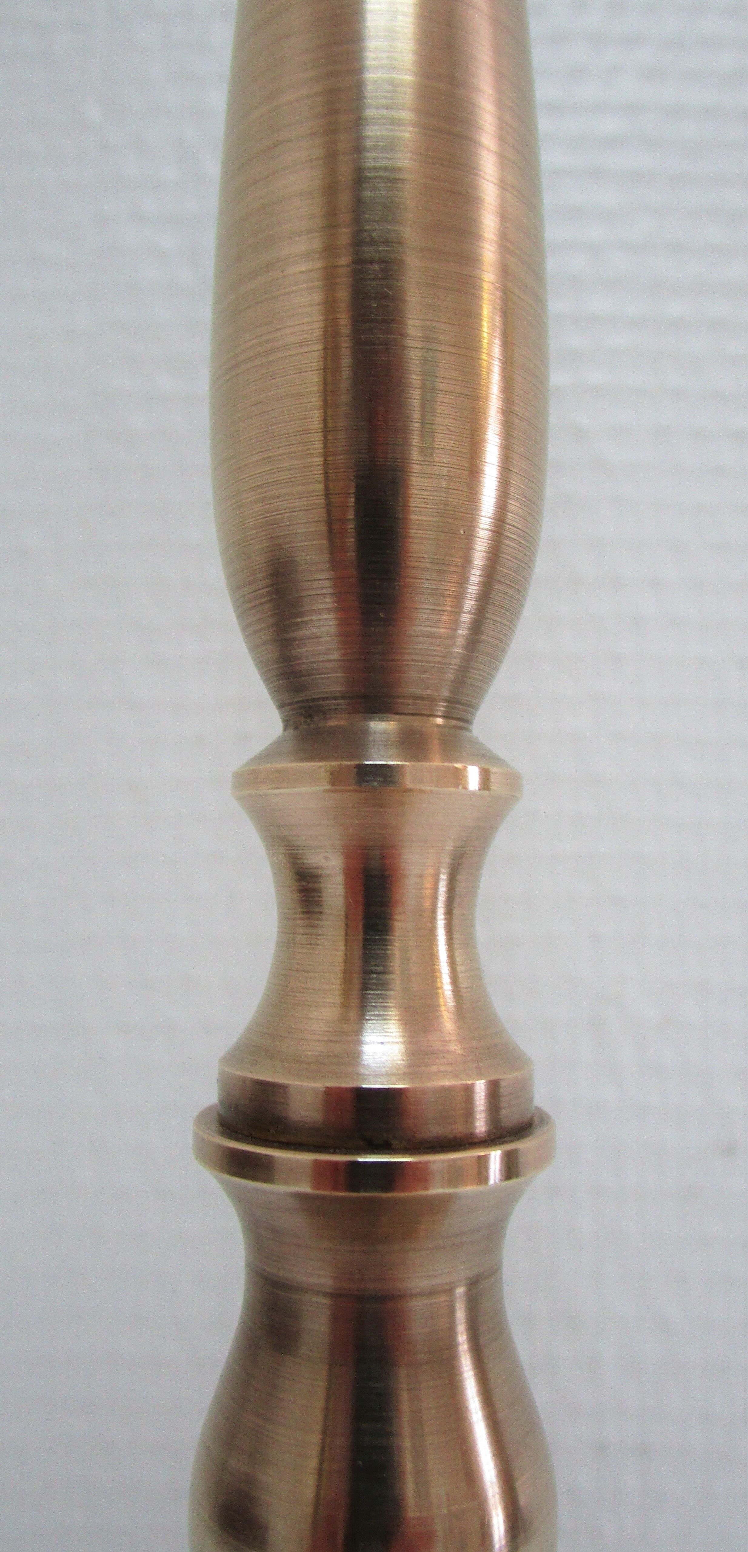 Solid brass lamp foot turned vintage