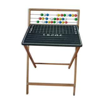 Folding abacus table
