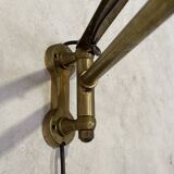 Vintage brass articulated wall lamp Scandinavian style