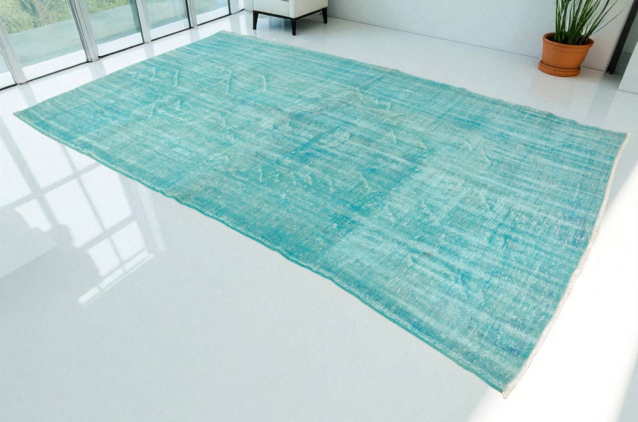 Tapis vintage turquoise