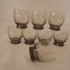 8 vintage smoked grey cup glasses
