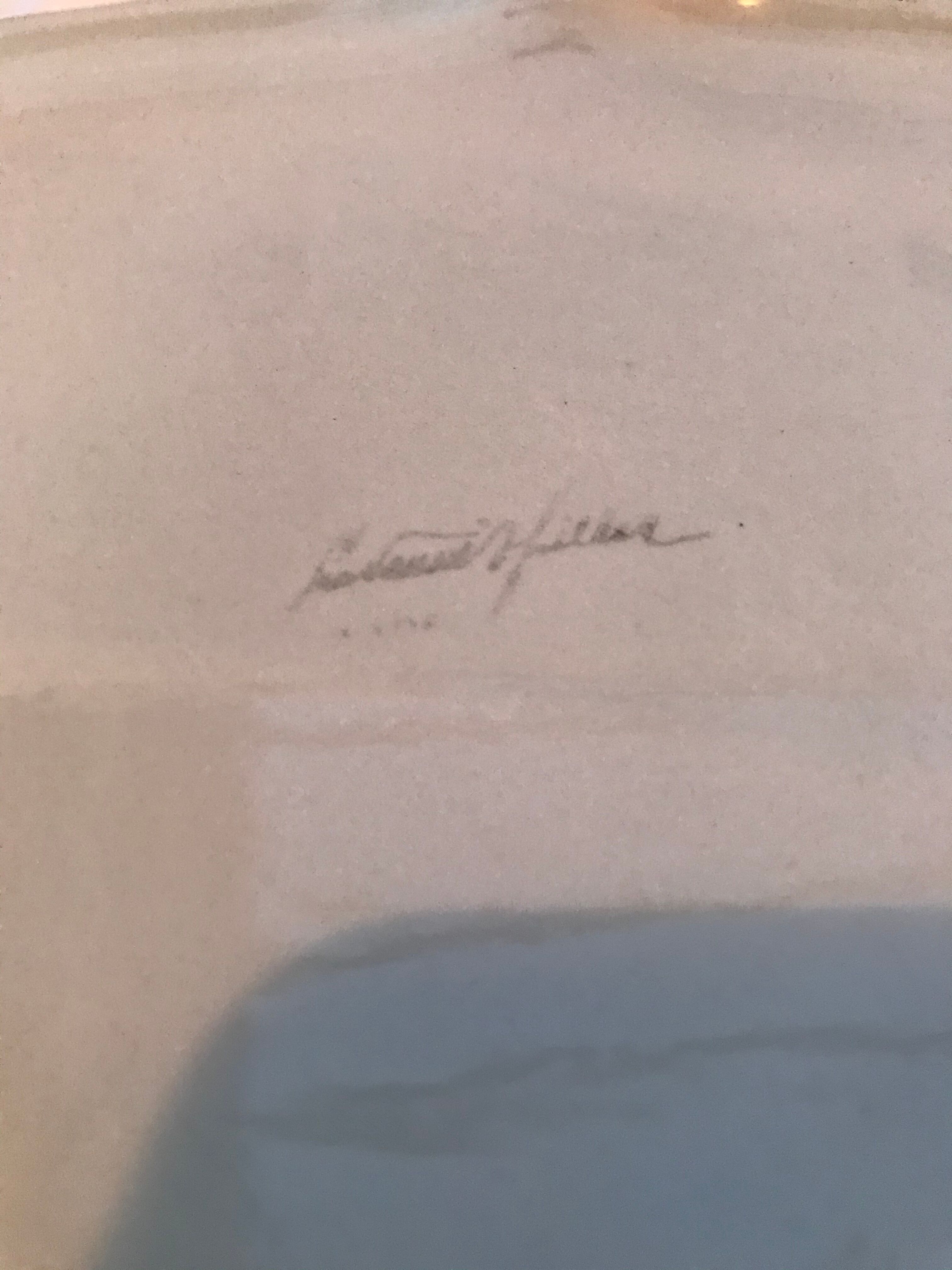 Former ceramic plate white decor red vintage