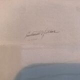 Former ceramic plate white decor red vintage