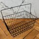 Metal basket with rectangular handle