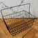 Metal basket with rectangular handle