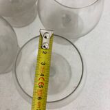 Set of 4 old cognac glasses
