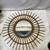 Rattan sun mirror  58cm