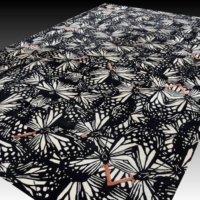 Large modern rug Roche Bobois: 3.94 x 2.73 metres
