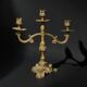 Pair of Napoleon III candelabra in brass, 19th century