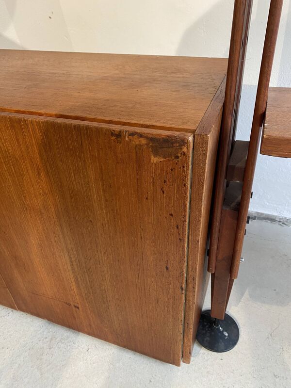 Bibliothèque modulable en Teck de Franco Albini 1956