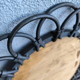 Oval metal mirror