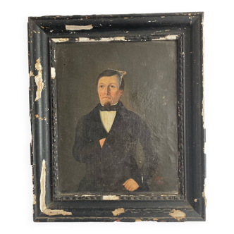 Framed portrait of a man Hénot 1851