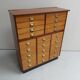 Vintage mahogany filing cabinet with drawers 1950's