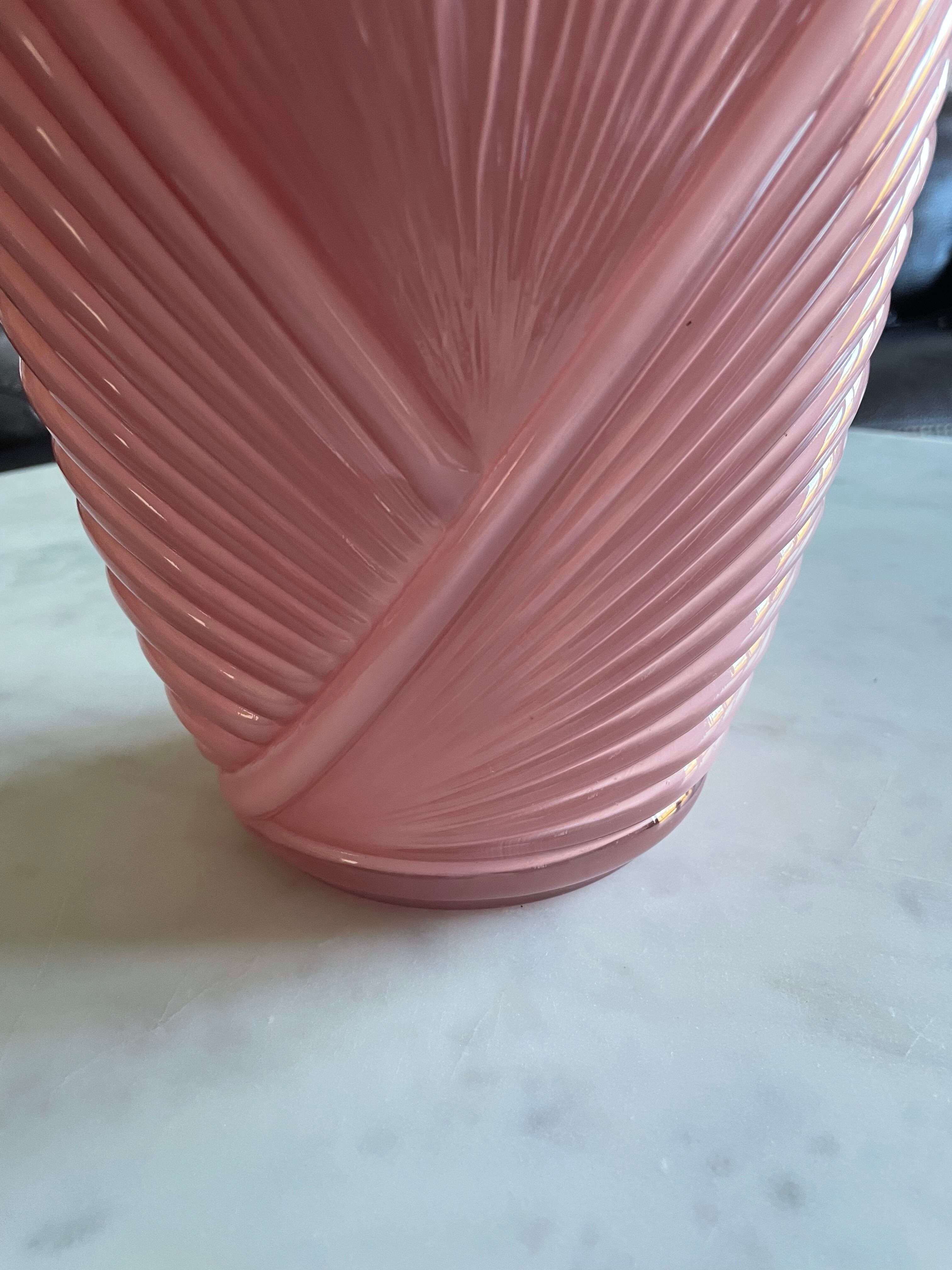 Pink vase draped art deco