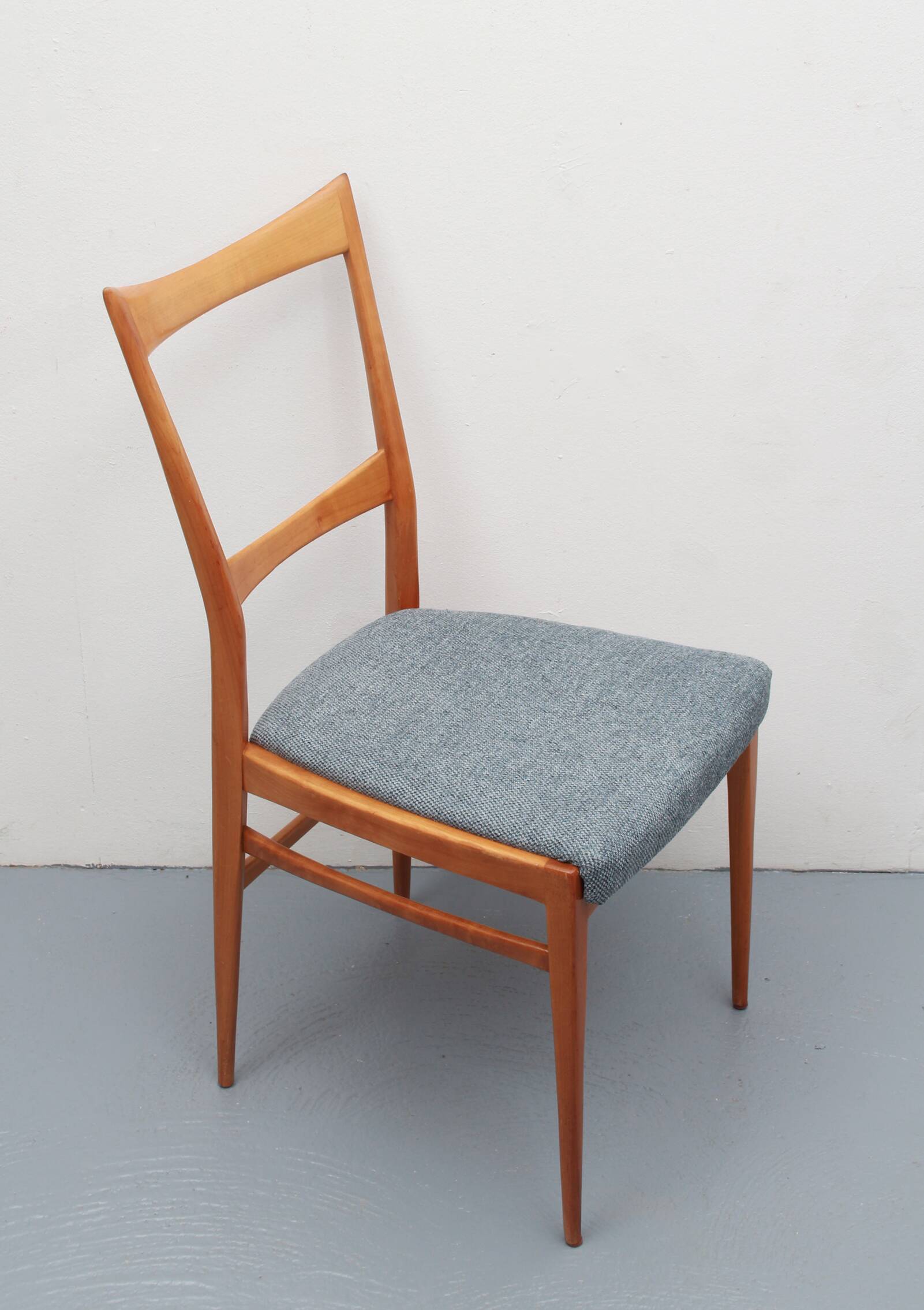 1950s chair in cherrywood, fresh fabric