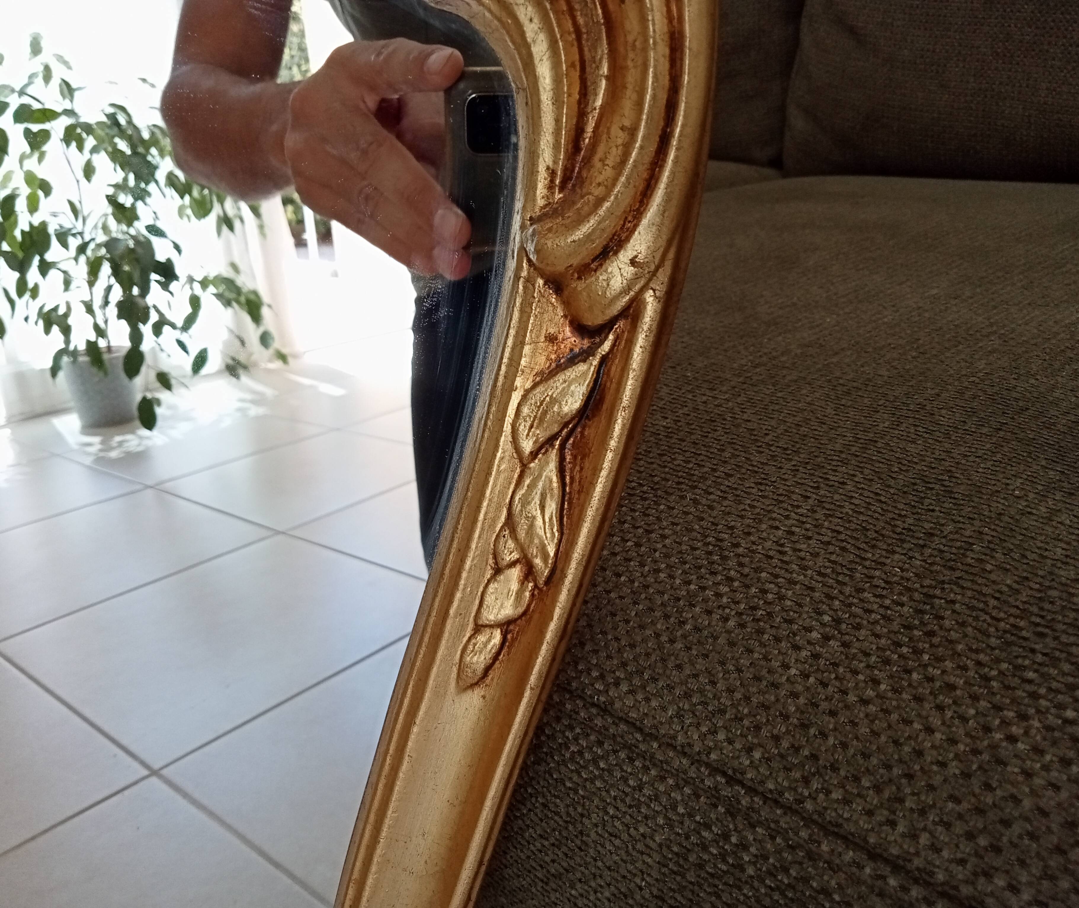 Vintage Rococo Louis XV style mirror 80*46cm