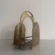 Heavy bronze magazine rack, mid-century modern, 1960, Italy