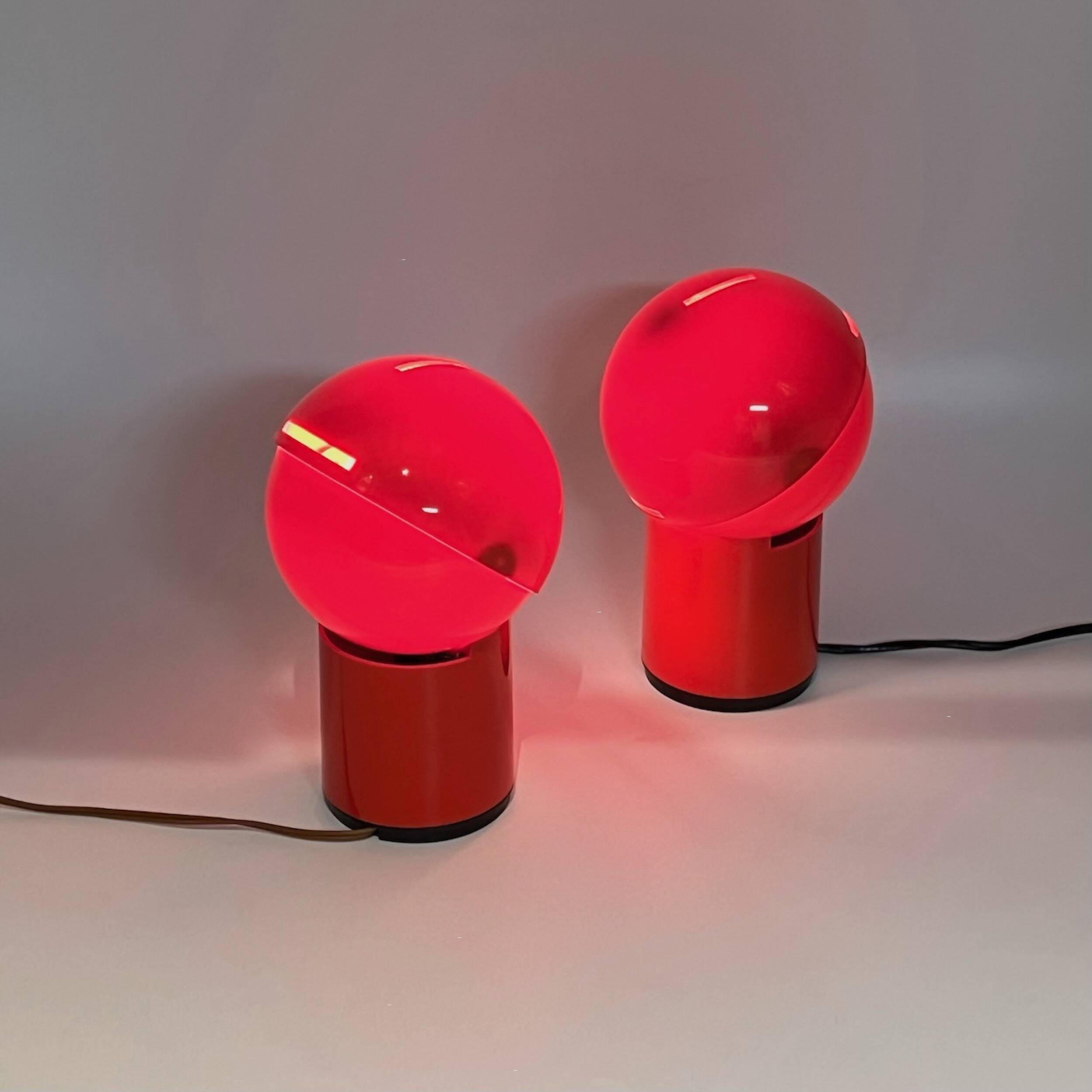 Pair of Space Age Table or Wall Lamps 'Asteroidi' by Siberin Caronno, 70s
