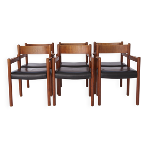 6 fauteuils vintage, - teck
