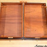 Desk Table with Shutters in Solid Rosewood, Restoration Period – Early 19th Century