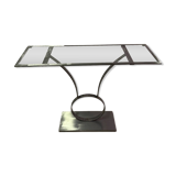 Steel and glass console