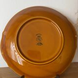 Vintage large serving plate brown honey Luneville