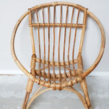 Adult rattan basket chair