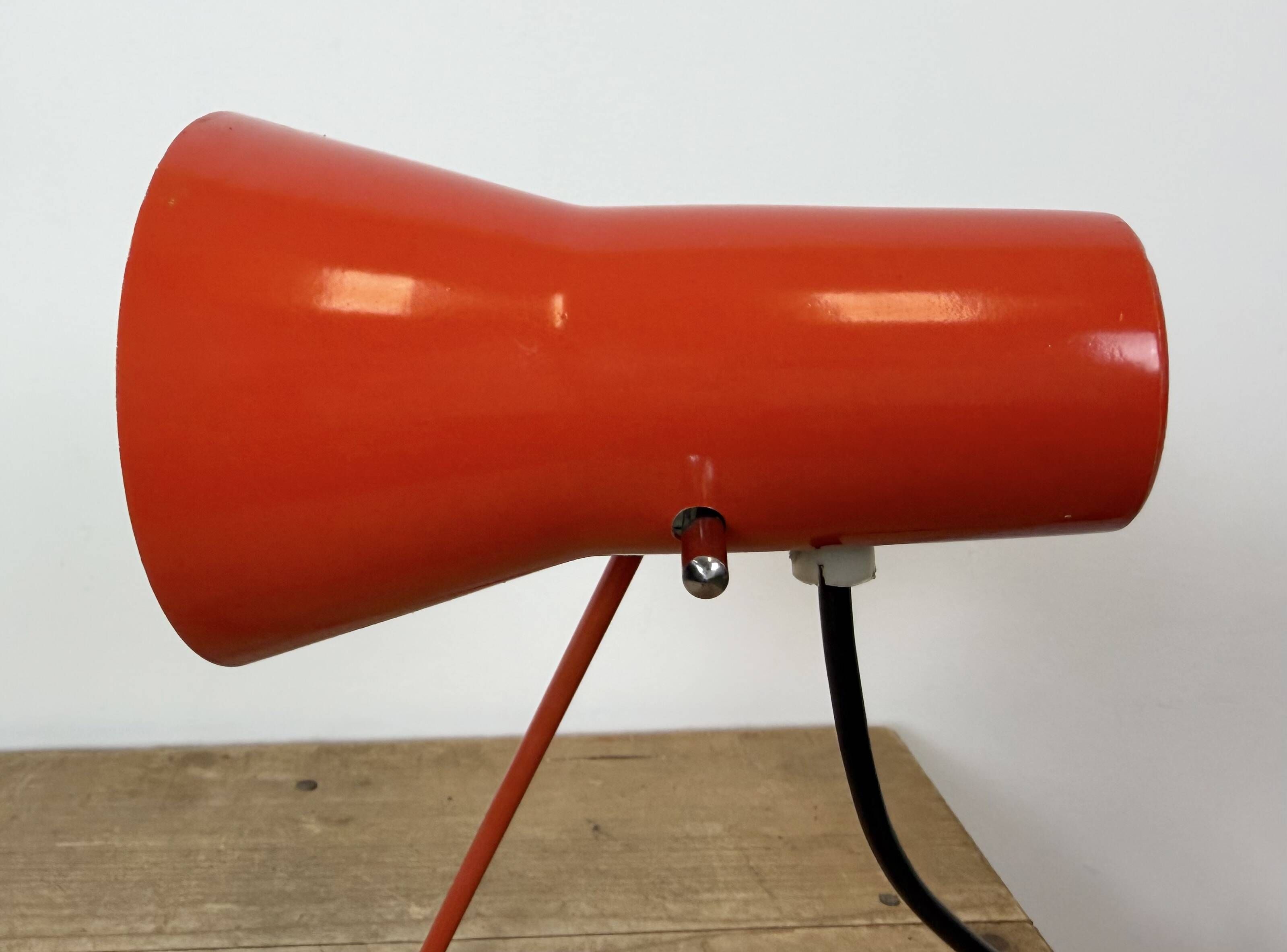 Vintage Red Table Lamp by Josef Hurka for Drupol, 1960s