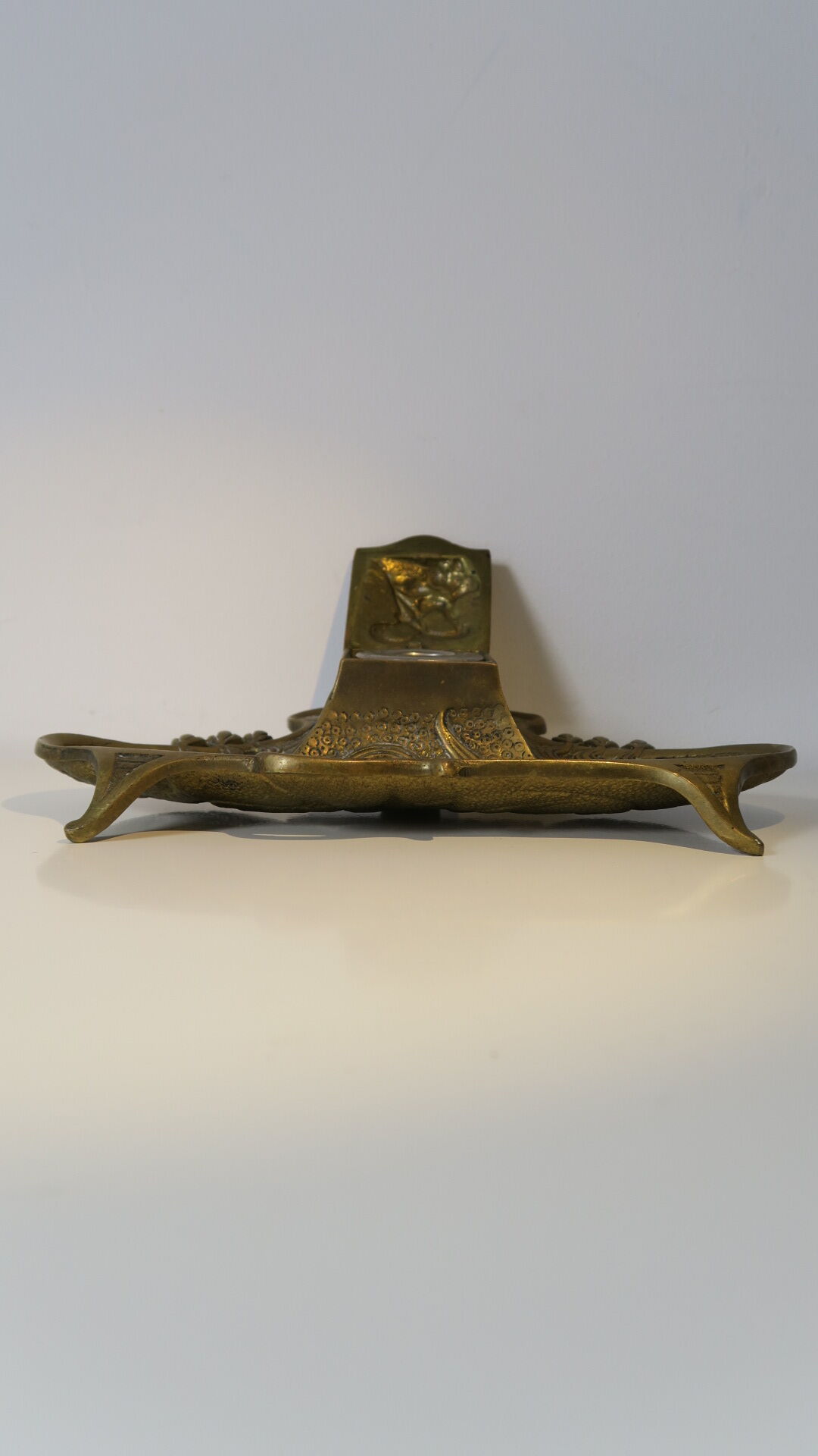 Brass inkwell