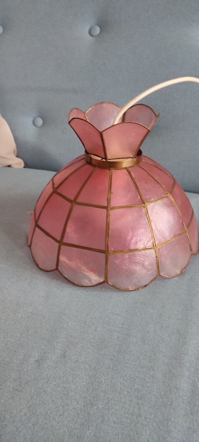 Pink mother-of-pearl chandelier