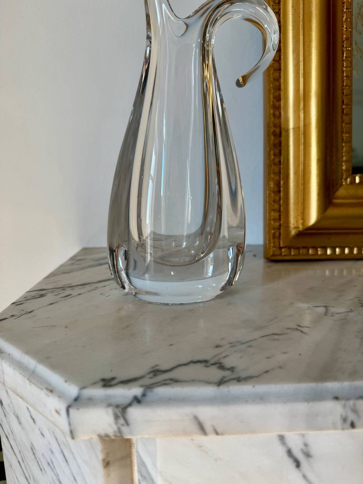 Blown glass vase stamped Art Vannes France