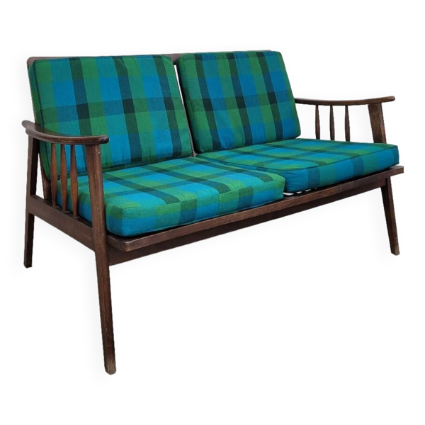 Banquette canapé scandinave vintage 2 places -1950s