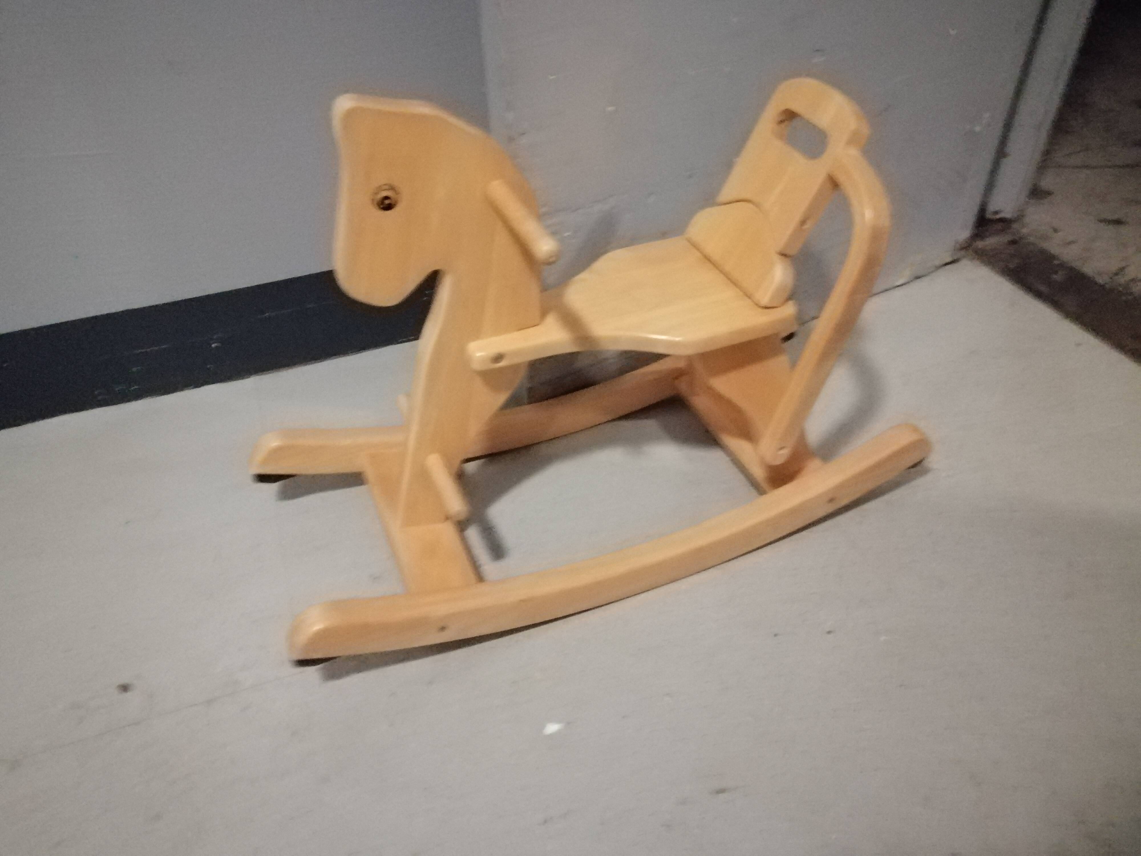 Wooden rocking horse