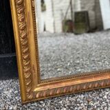 Louis XV Style Mirror In Stuccoed And Gilded Wood Circa 1880, Beveled Glass