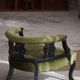Victorian English decorative chair, velvet and wood, late 19th century.
