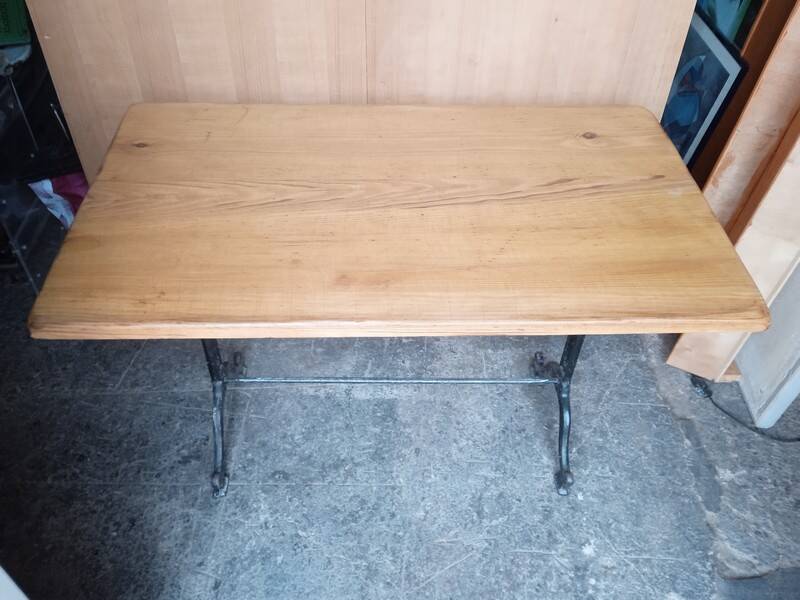 110cm bistro table with solid wood top