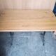 110cm bistro table with solid wood top