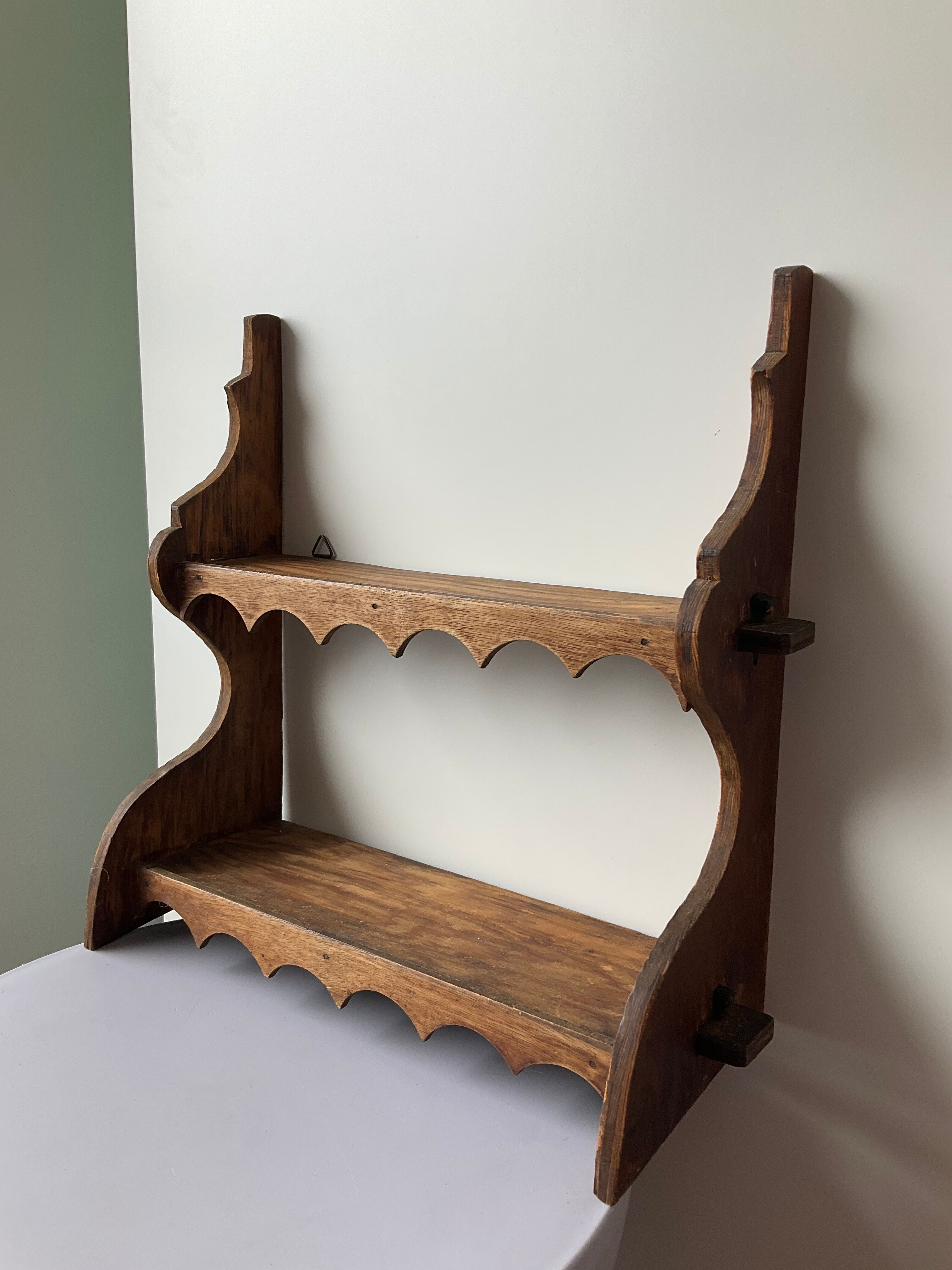 Antique spice shelf