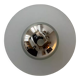 Vintage moon ceiling lamp, chrome and sandblasted glass, France 1970