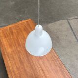 Vintage Danish enamelled pendant lamp model ES by Edgar Schlaefle for Louis Poulsen, 1980s.