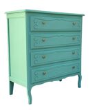 Vintage mint green chest of drawers 1950