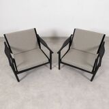 2x wooden Scandinavian arm chairs