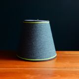 Conical lampshade in dark green tweed