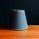 Abat-jour conique en tweed vert foncé