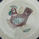 Gustave Reynaud, le Mûrier, Vallauris, dessert plate decorated with rooster decoration
