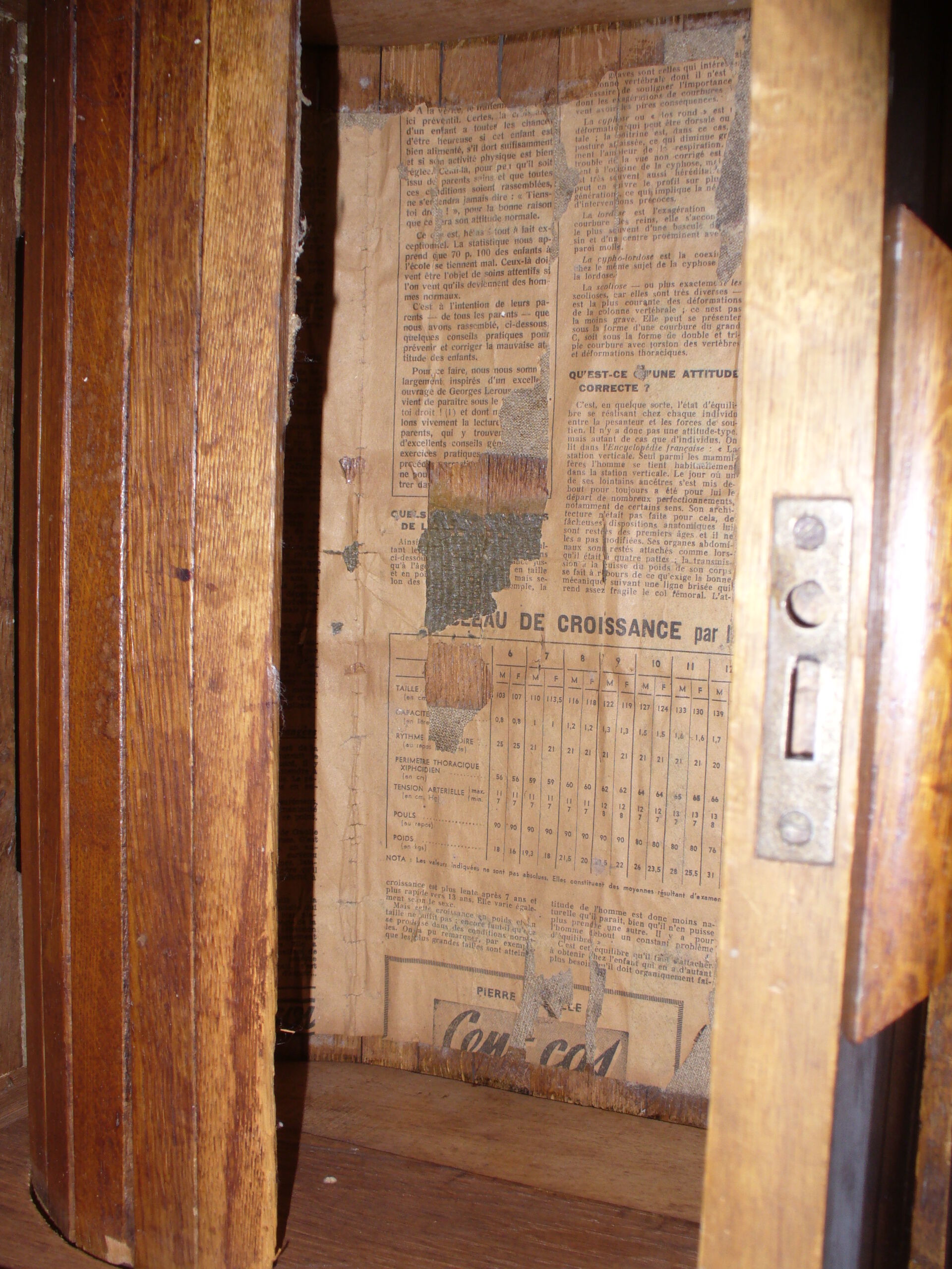 Meuble classeur à rouleaux des années 40