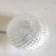 Ceiling light or wall sconce in moulded glass with diamond point - mid 20th century.