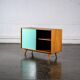 Buffet jiroutek beige and blue sliding doors