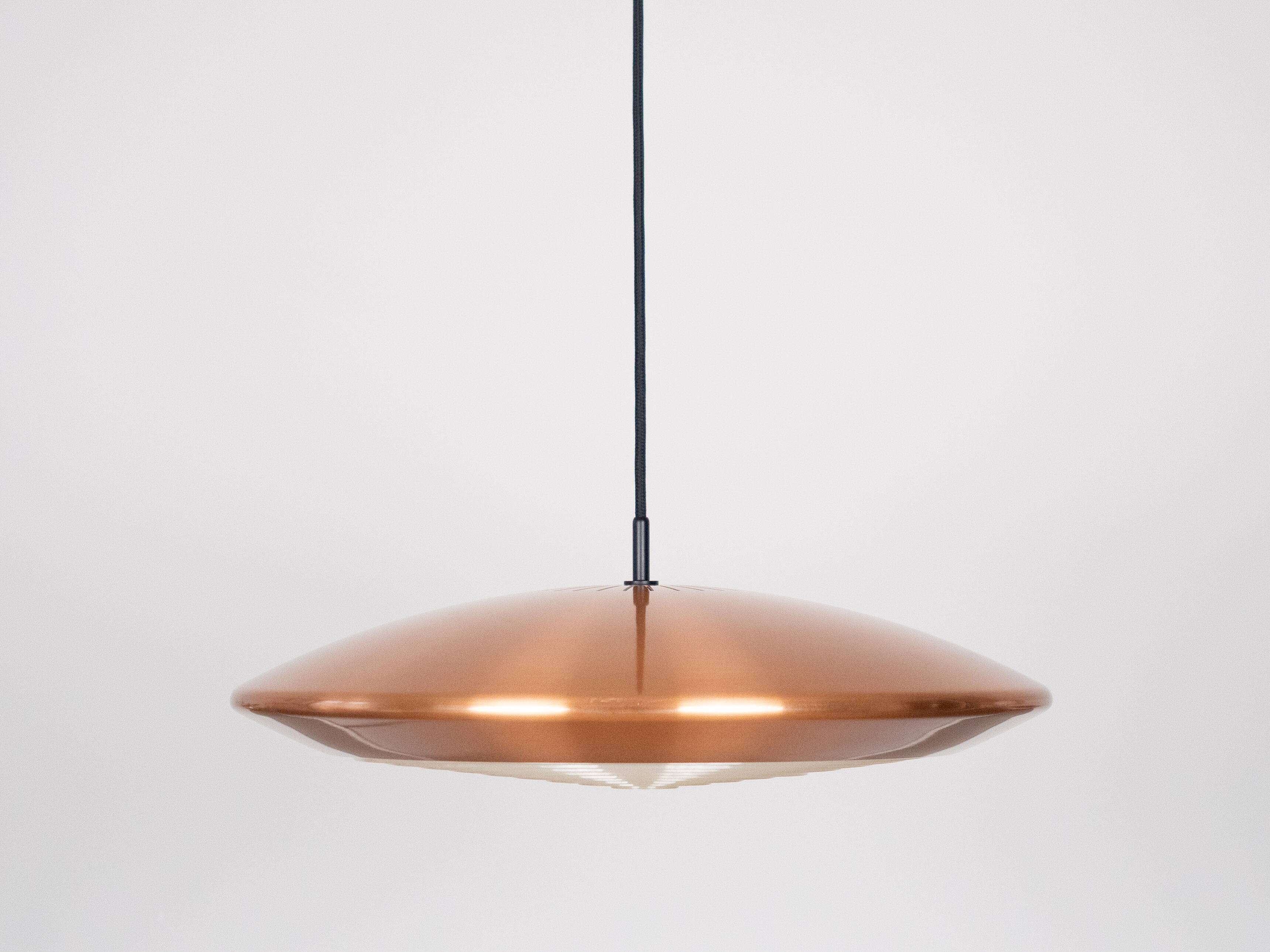 Danish vintage pendant lamp Diskos by Jo Hammerborg, Fog og Morup, 1965