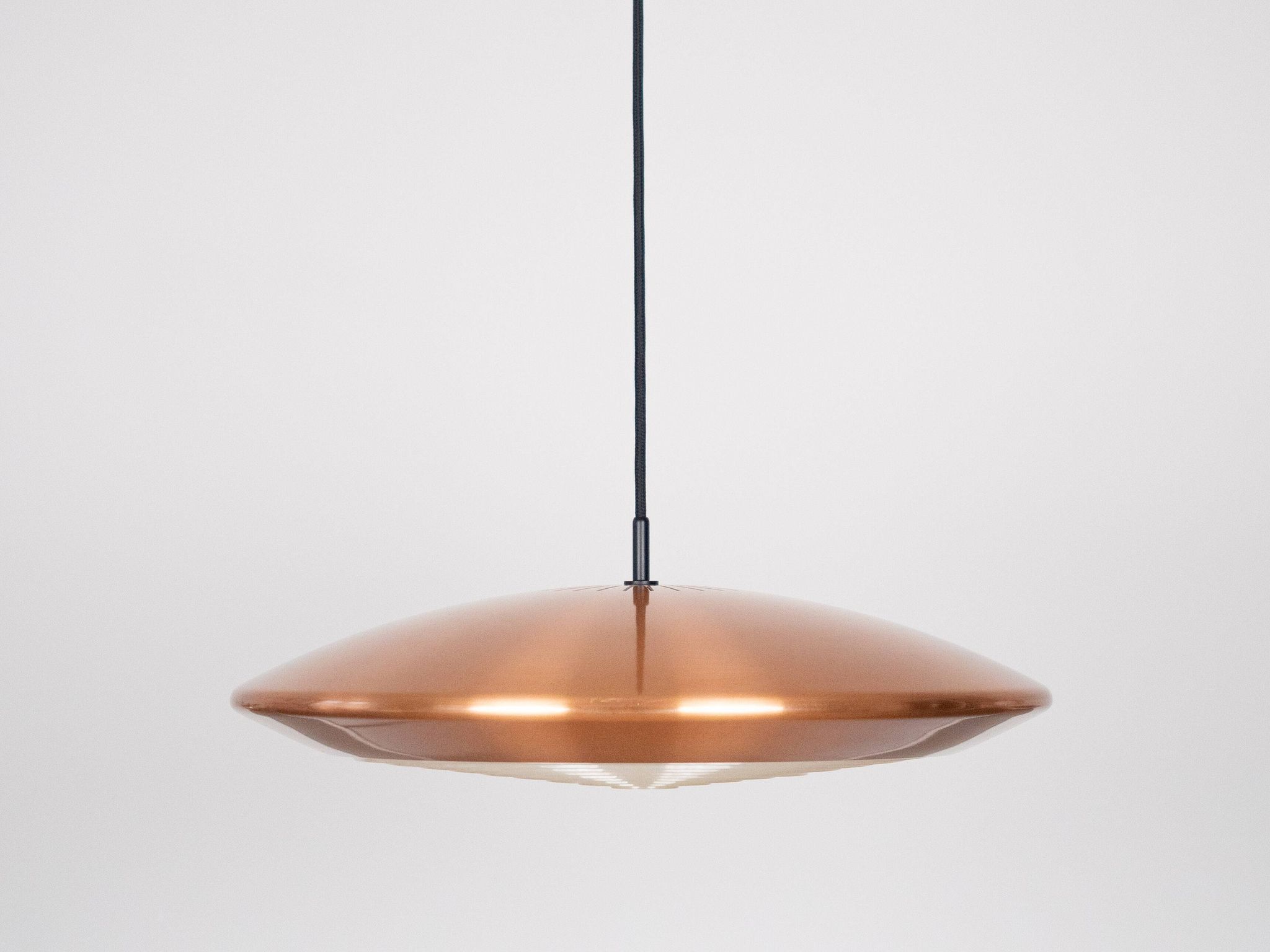 Vintage Danish pendant lamp Diskos by Jo Hammerborg, Fog and Morup, 1965
